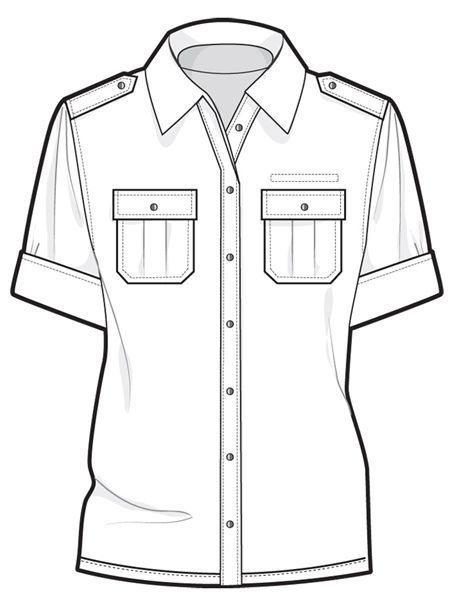 Detail Sketsa Baju Kemeja Nomer 3