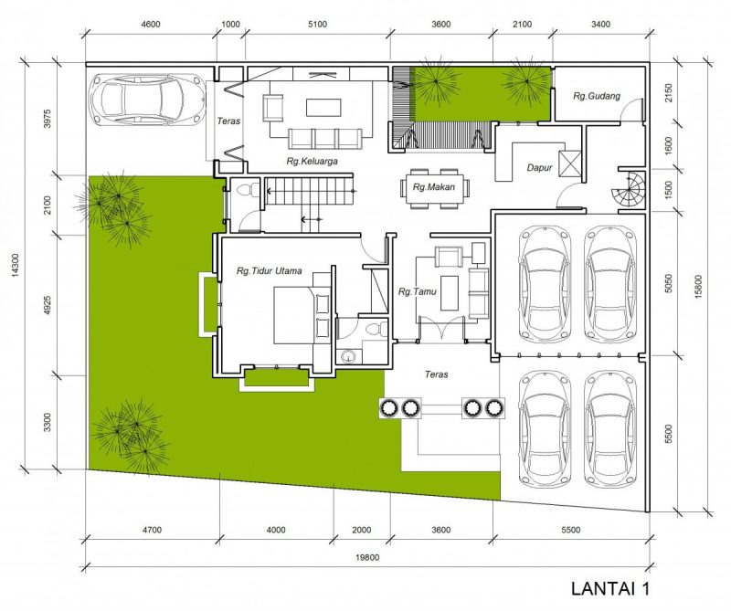 Detail Sketsa Bangunan Rumah Nomer 49