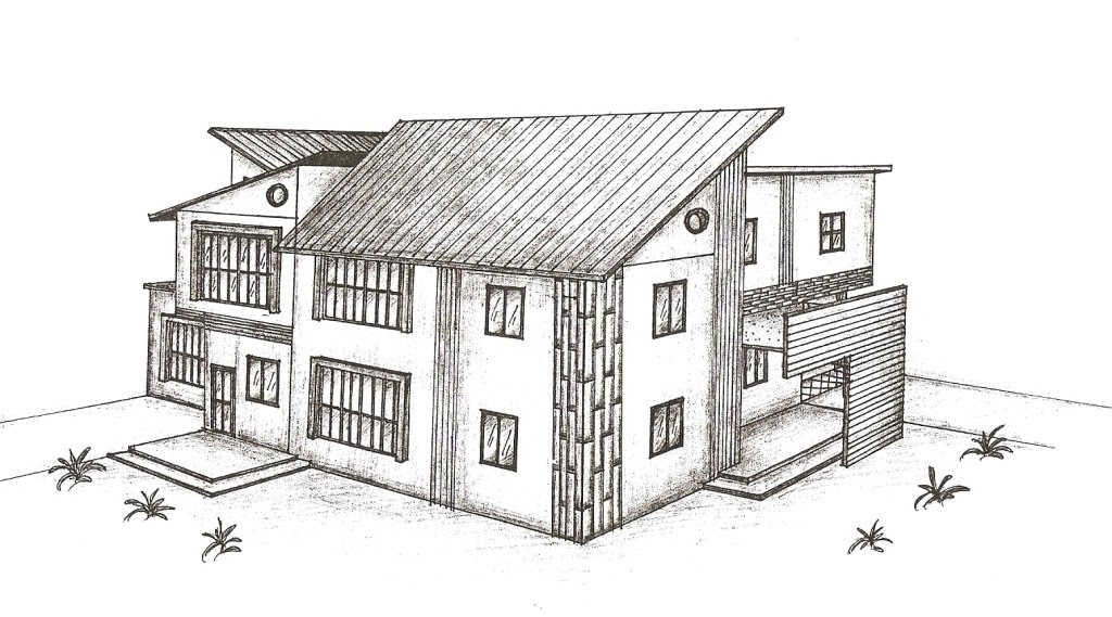 Detail Sketsa Bangunan Rumah Nomer 7