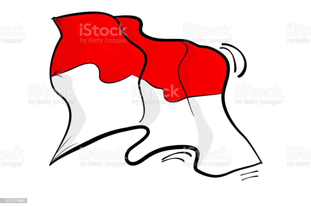 Detail Sketsa Bendera Merah Putih Nomer 37