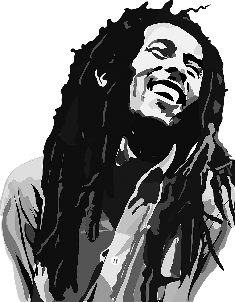 Detail Sketsa Bob Marley Nomer 48