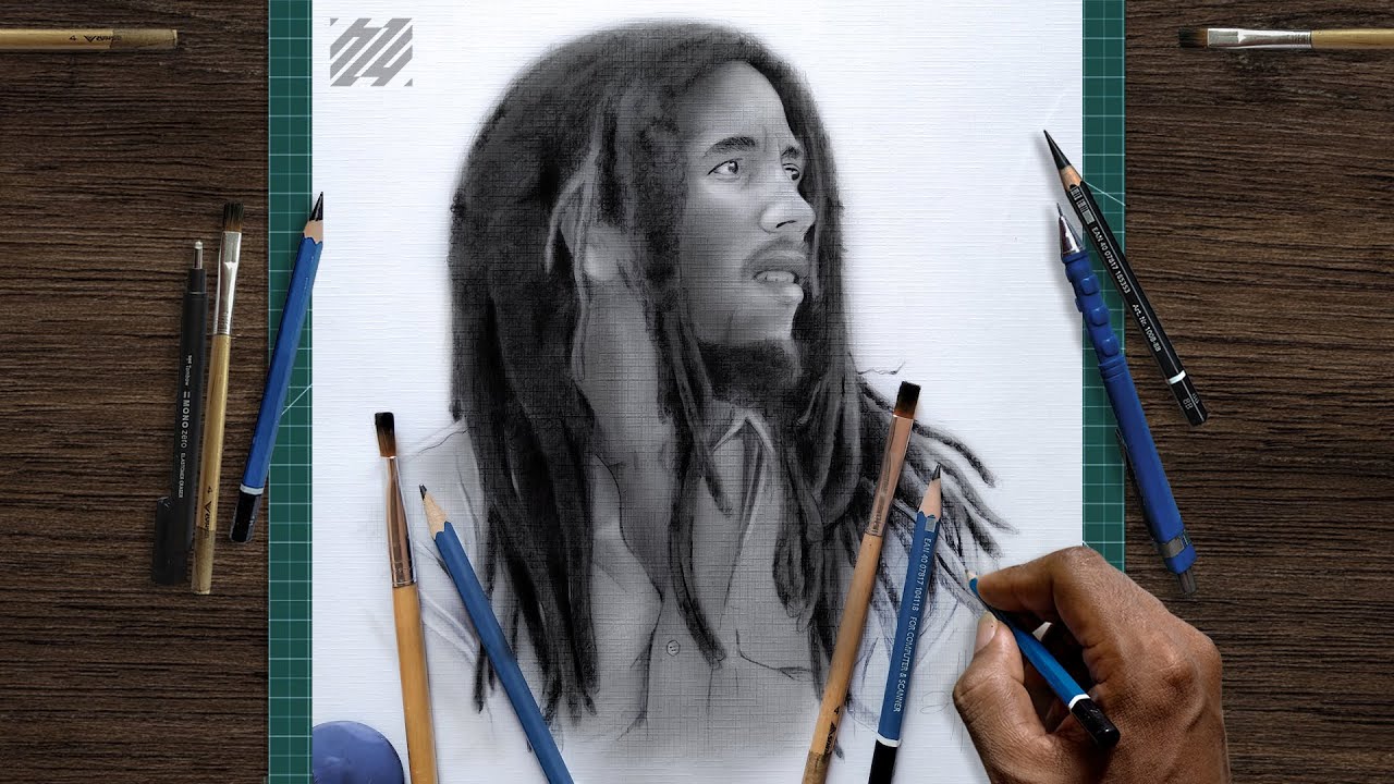 Detail Sketsa Bob Marley Nomer 49