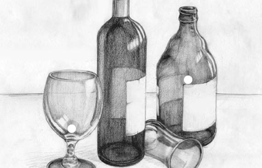 Detail Sketsa Botol Dan Gelas Nomer 18