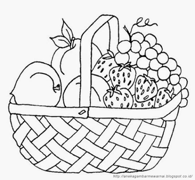Sketsa Buah Buahan Dalam Keranjang - KibrisPDR