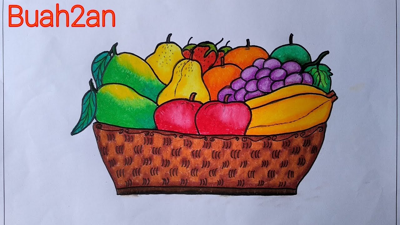 Detail Sketsa Buah Buahan Dalam Keranjang Nomer 20