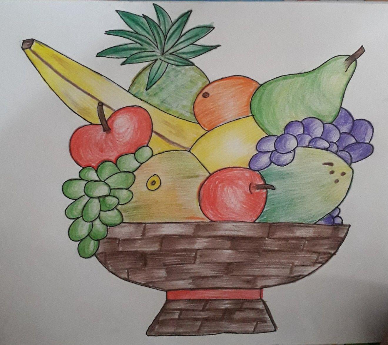 Detail Sketsa Buah Buahan Dalam Keranjang Nomer 34