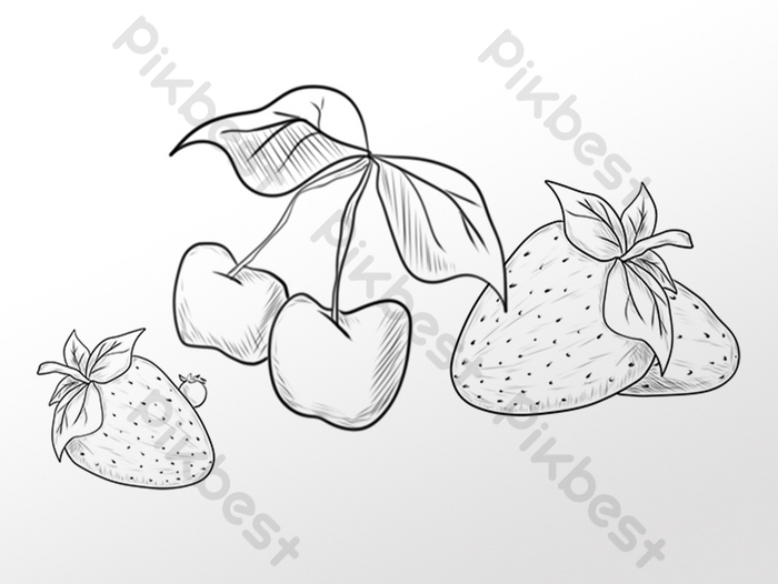 Detail Sketsa Buah Strawberry Nomer 51