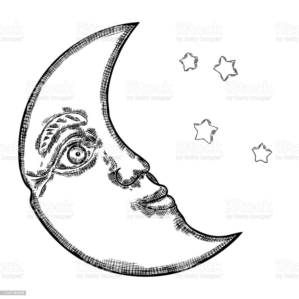 Detail Sketsa Bulan Sabit Nomer 3