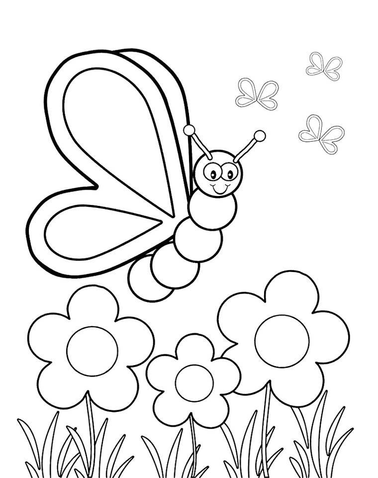 Detail Sketsa Bunga Dan Kupu Kupu Nomer 29