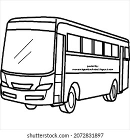 Detail Sketsa Bus Tayo Nomer 34