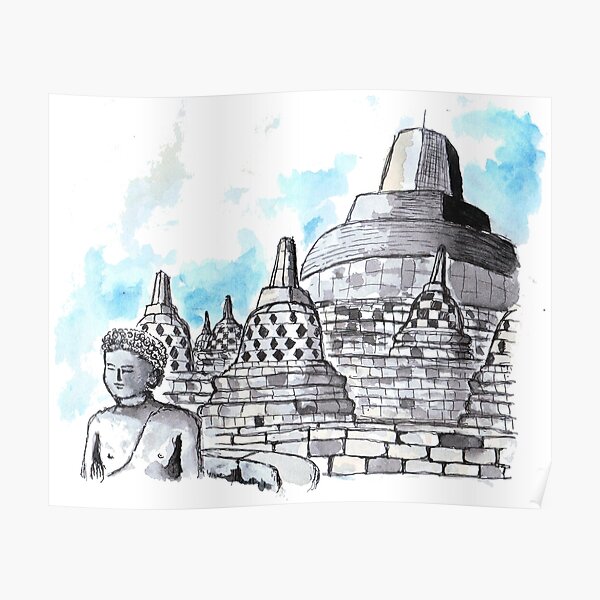 Detail Sketsa Candi Borobudur Nomer 15