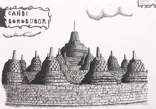 Detail Sketsa Candi Borobudur Nomer 44