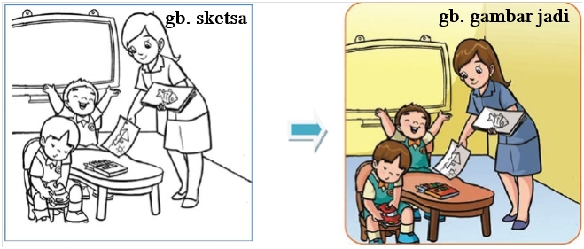 Detail Sketsa Cerita Bergambar Nomer 17