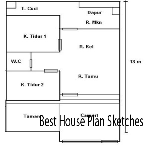 Detail Sketsa Denah Rumah Nomer 4