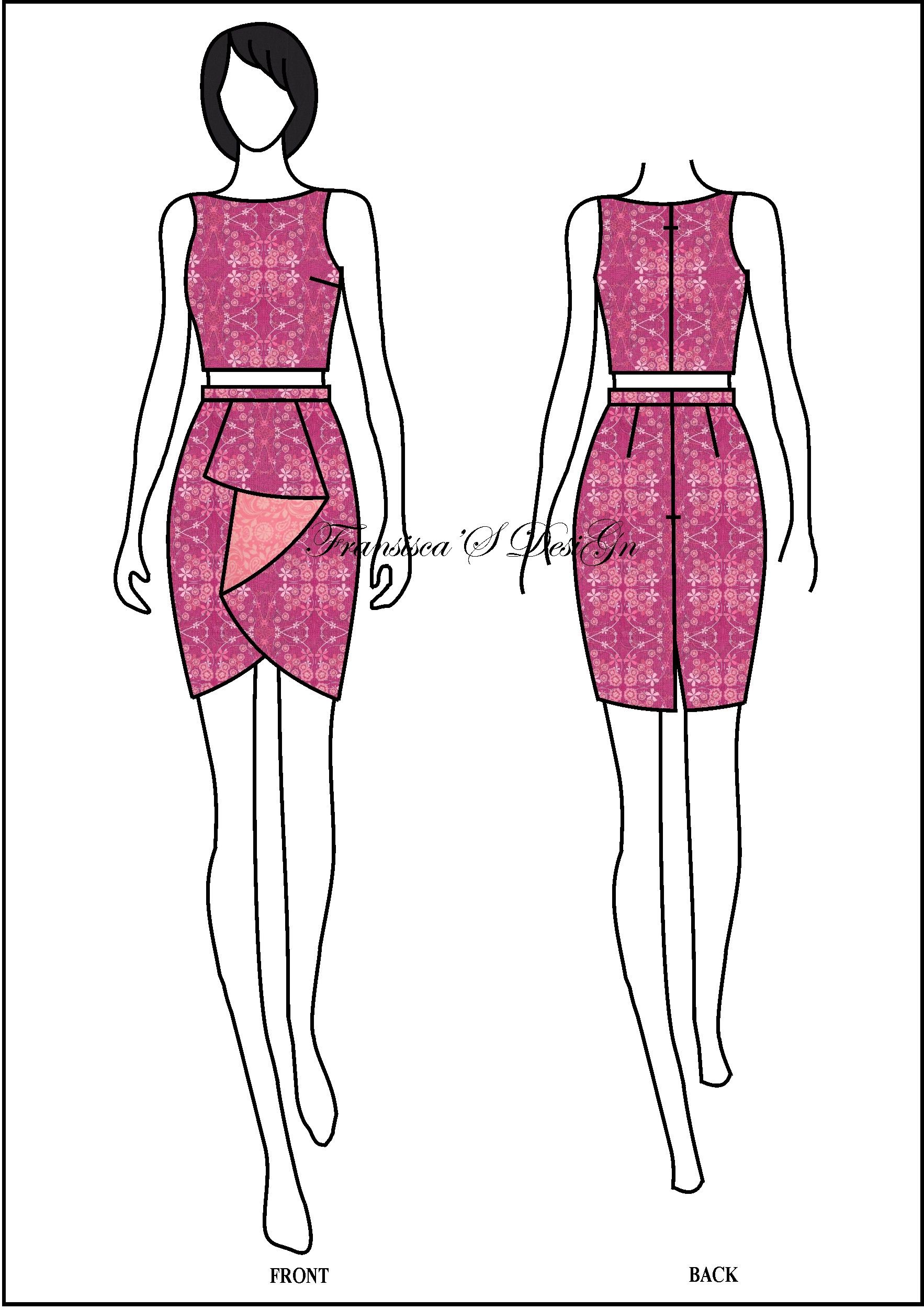 Detail Sketsa Desain Baju Wanita Lengan Panjang Nomer 8