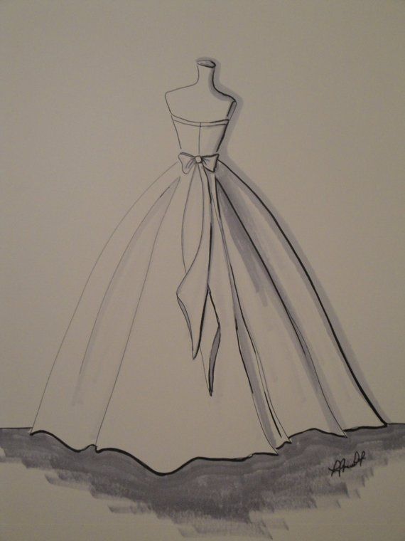 Detail Sketsa Desain Gaun Nomer 22
