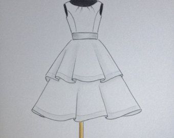 Detail Sketsa Desain Gaun Nomer 35