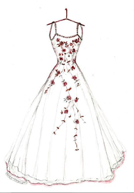 Detail Sketsa Desain Gaun Nomer 55