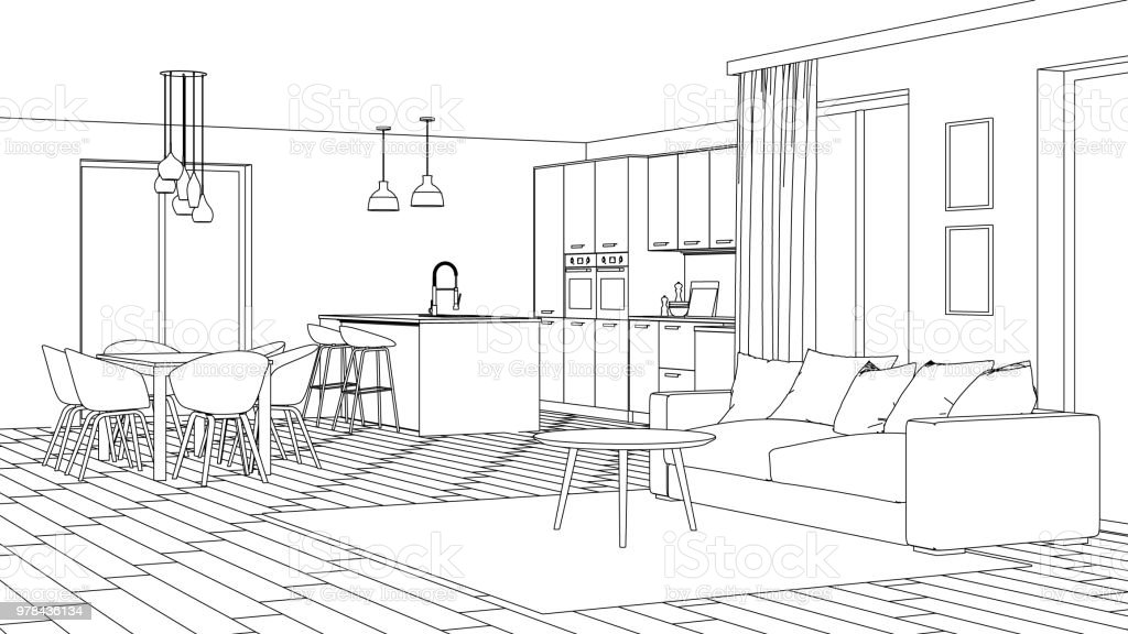 Detail Sketsa Desain Interior Rumah Nomer 14