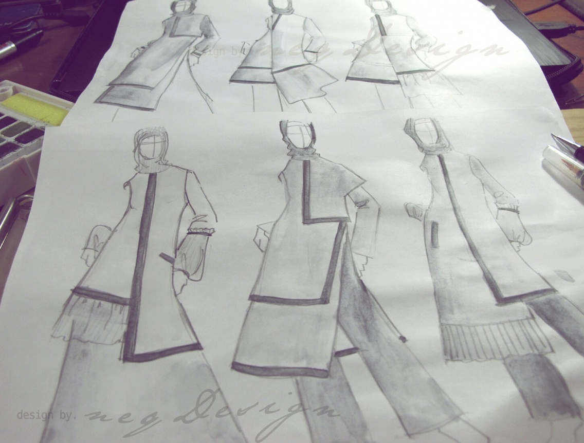 Detail Sketsa Design Baju Nomer 17