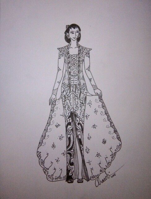 Detail Sketsa Design Baju Nomer 50