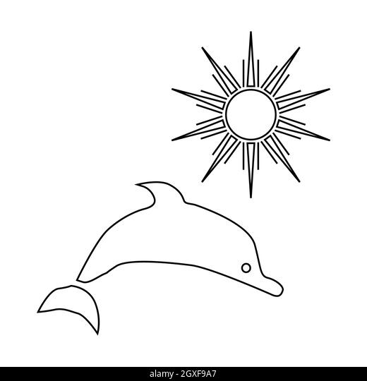 Detail Sketsa Dolphin Nomer 33