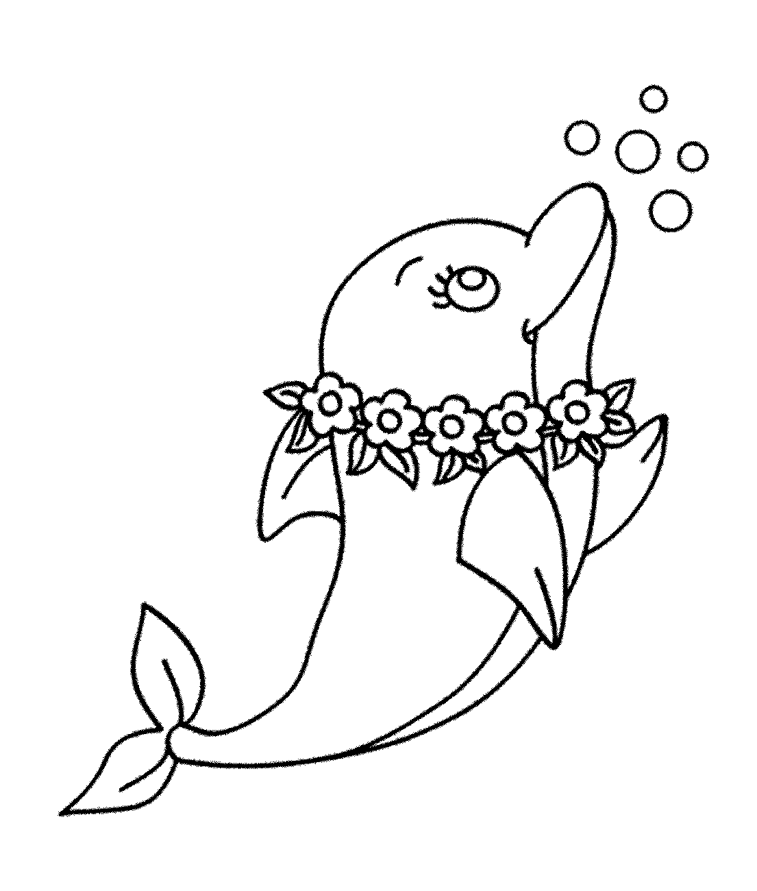 Detail Sketsa Dolphin Nomer 38