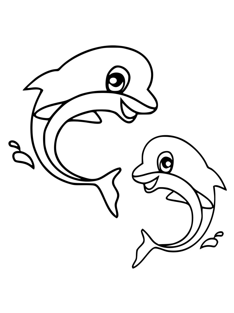 Detail Sketsa Dolphin Nomer 45