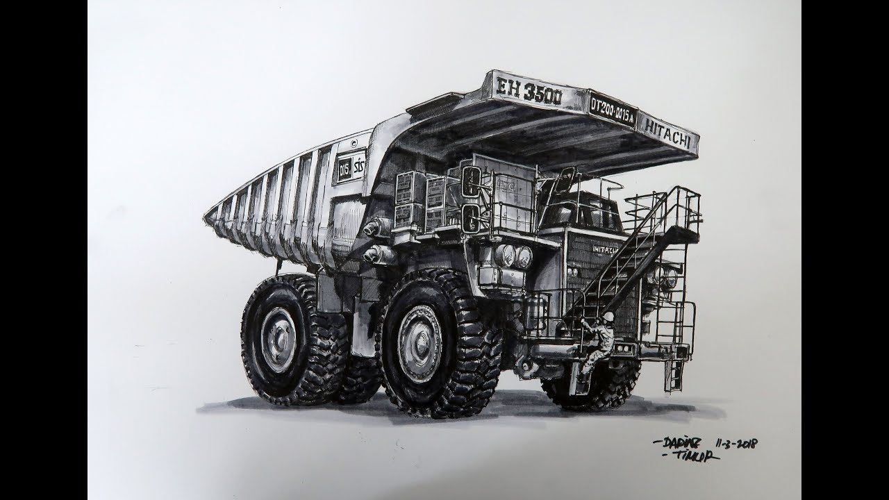Detail Sketsa Dump Truck Nomer 14