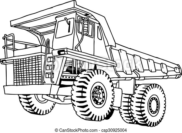 Detail Sketsa Dump Truck Nomer 30