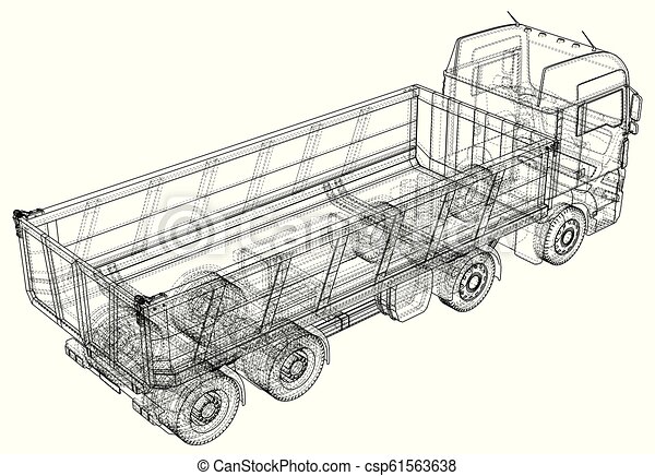 Detail Sketsa Dump Truck Nomer 34