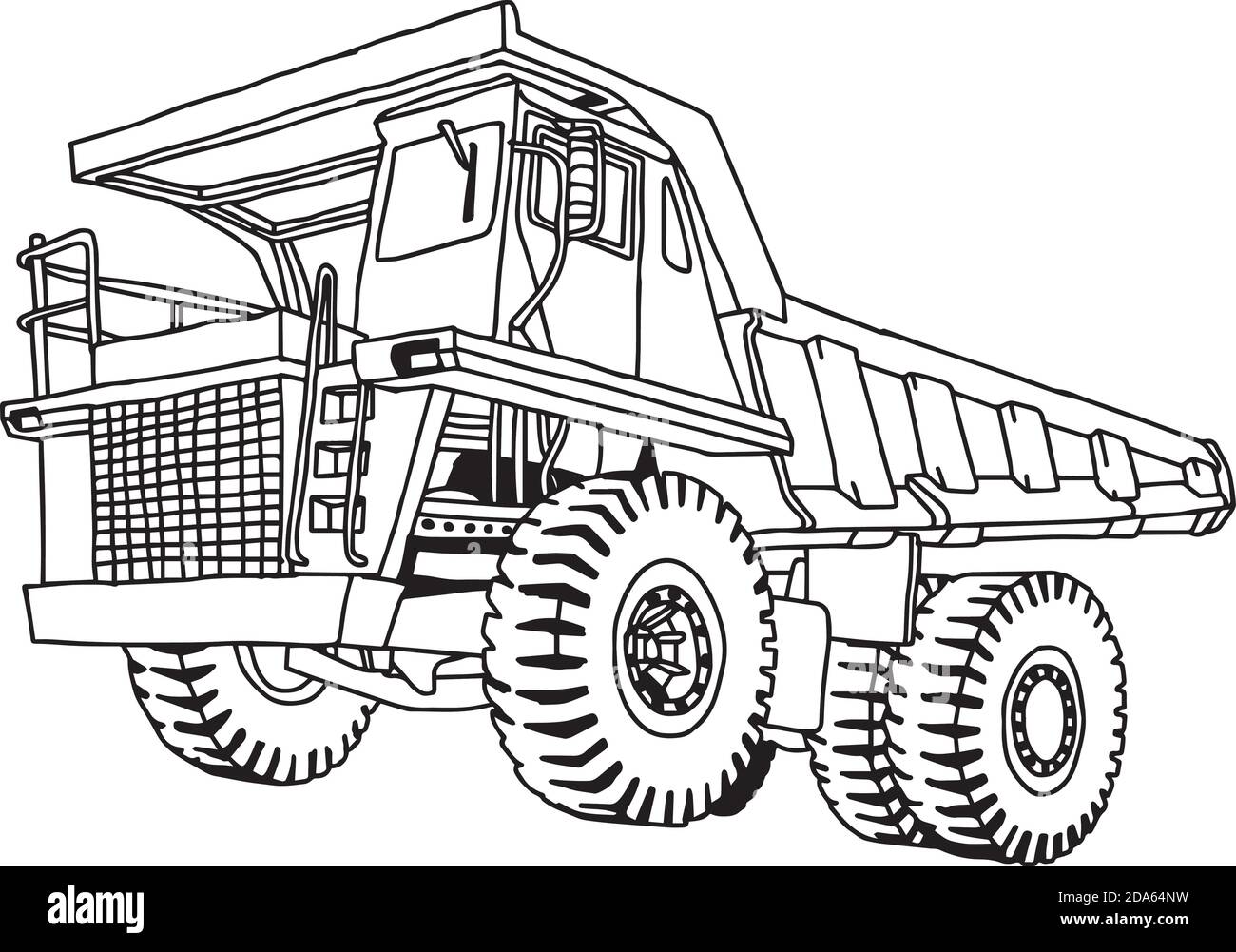 Detail Sketsa Dump Truck Nomer 6