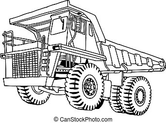 Detail Sketsa Dump Truck Nomer 7
