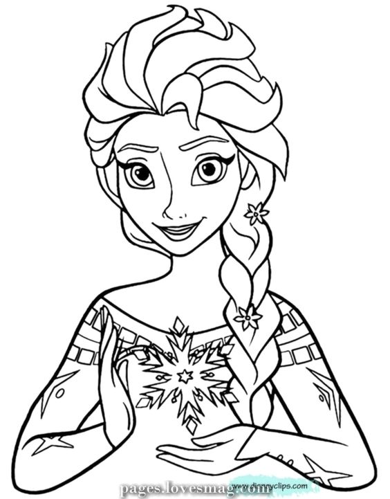 Detail Sketsa Elsa Frozen Nomer 18