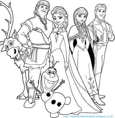 Sketsa Frozen Mewarnai - KibrisPDR