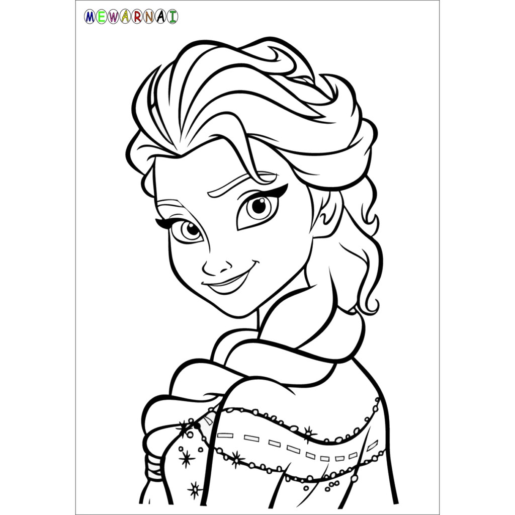 Detail Sketsa Frozen Mewarnai Nomer 15