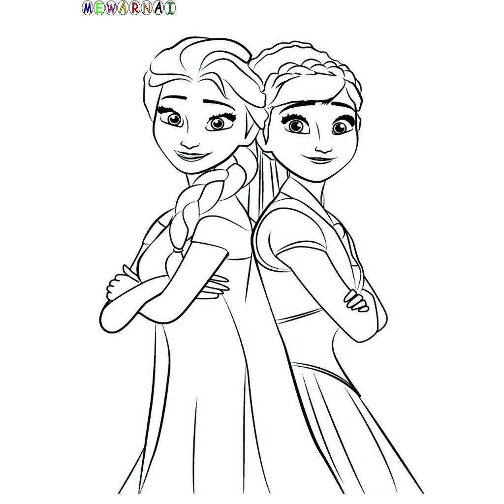 Detail Sketsa Frozen Mewarnai Nomer 10