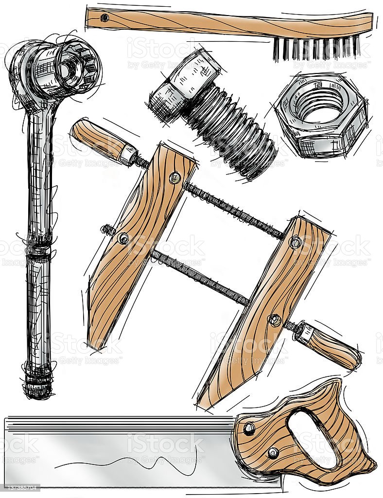 Detail Sketsa Gambar Alat Pertukangan Nomer 26