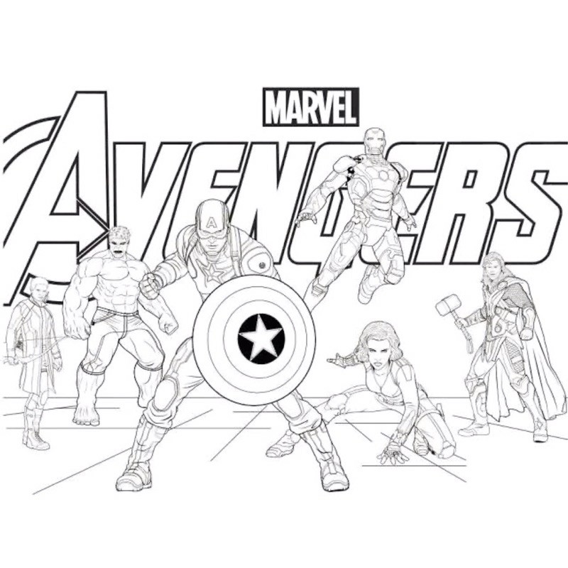 Detail Sketsa Gambar Avengers Nomer 13