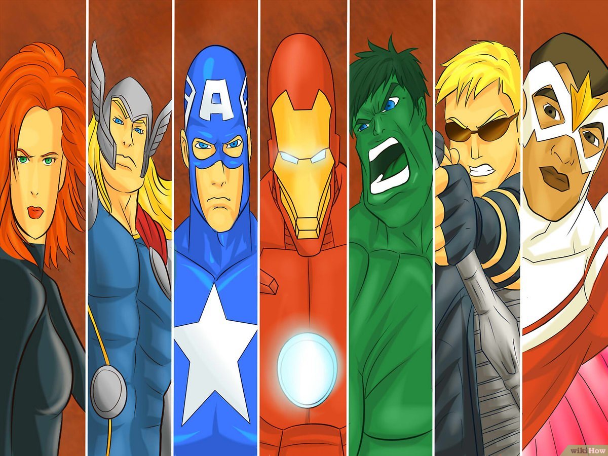 Detail Sketsa Gambar Avengers Nomer 8