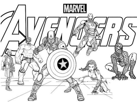 Sketsa Gambar Avengers Warna - KibrisPDR