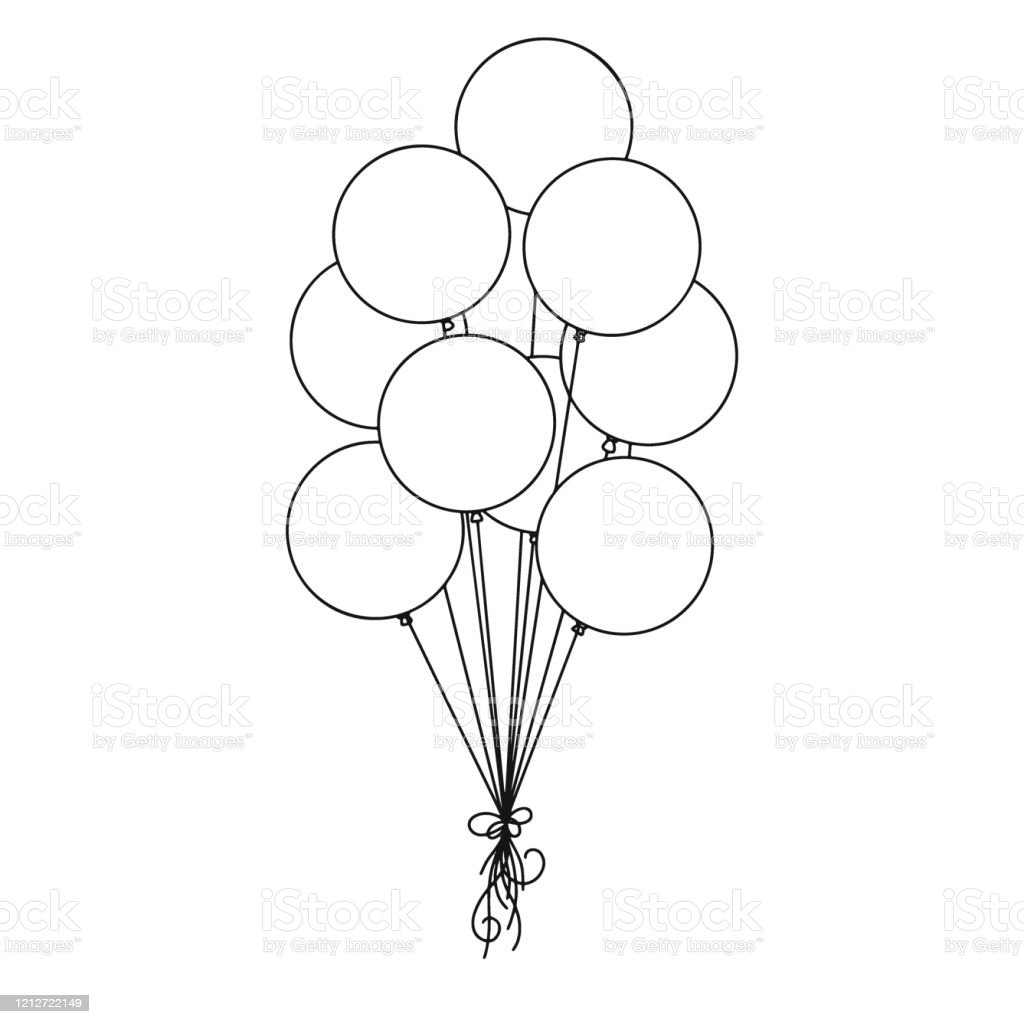 Detail Sketsa Gambar Balon Gambar Balon Nomer 11