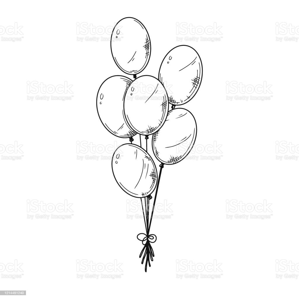 Detail Sketsa Gambar Balon Gambar Balon Nomer 5