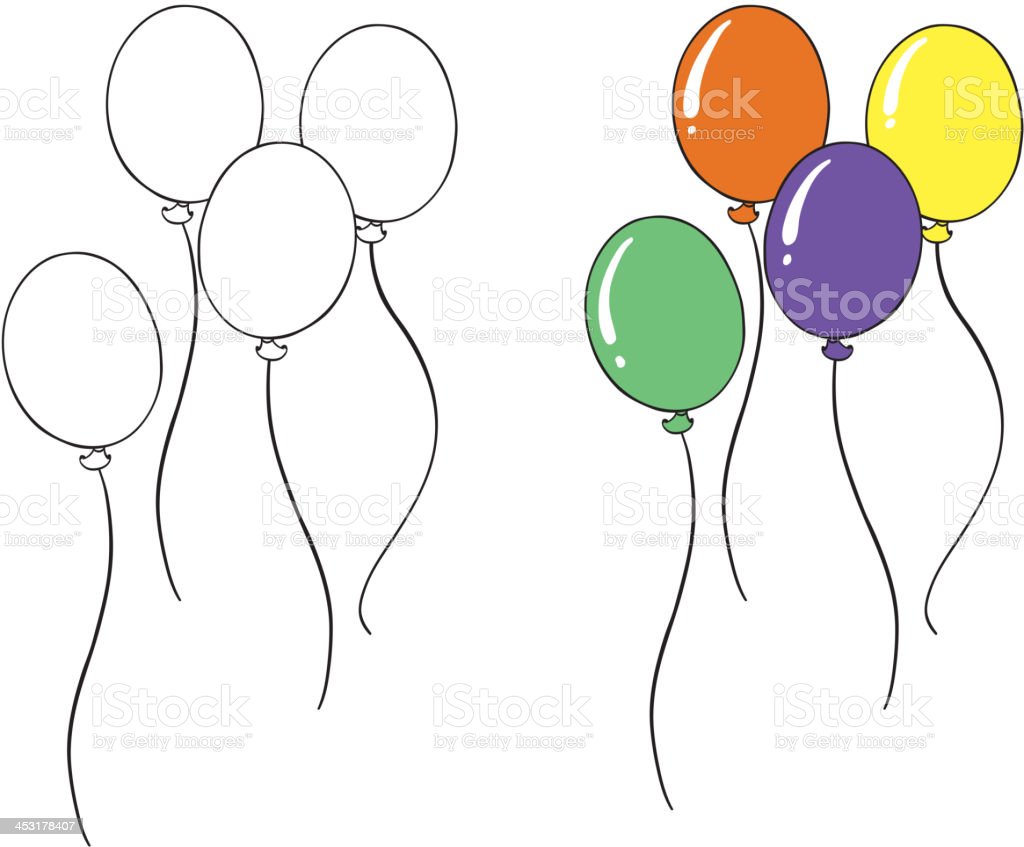 Detail Sketsa Gambar Balon Gambar Balon Nomer 6