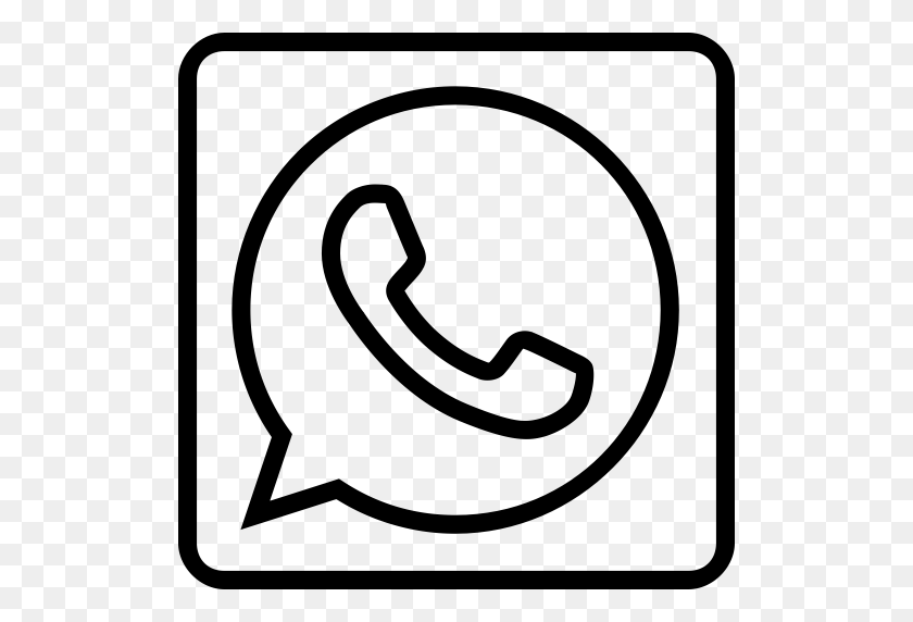 Detail Whatsapp Logo Black And White Png Nomer 24