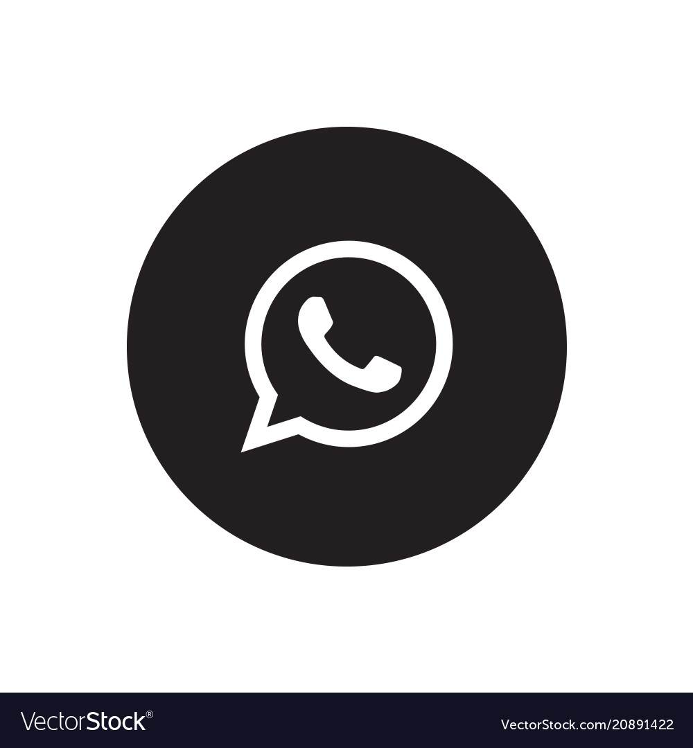 Detail Whatsapp Logo Vector Black And White Nomer 12