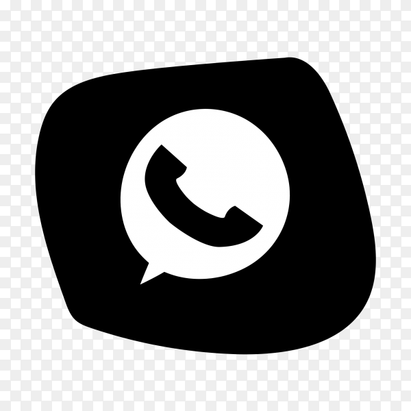 Detail Whatsapp Logo Vector Black And White Nomer 28