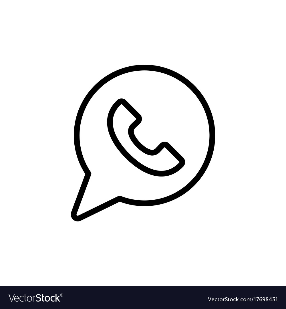 Detail Whatsapp Logo Vector Black And White Nomer 35