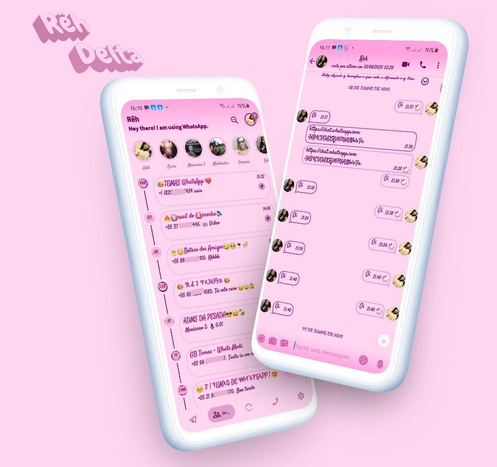 Whatsapp Pink Theme - KibrisPDR