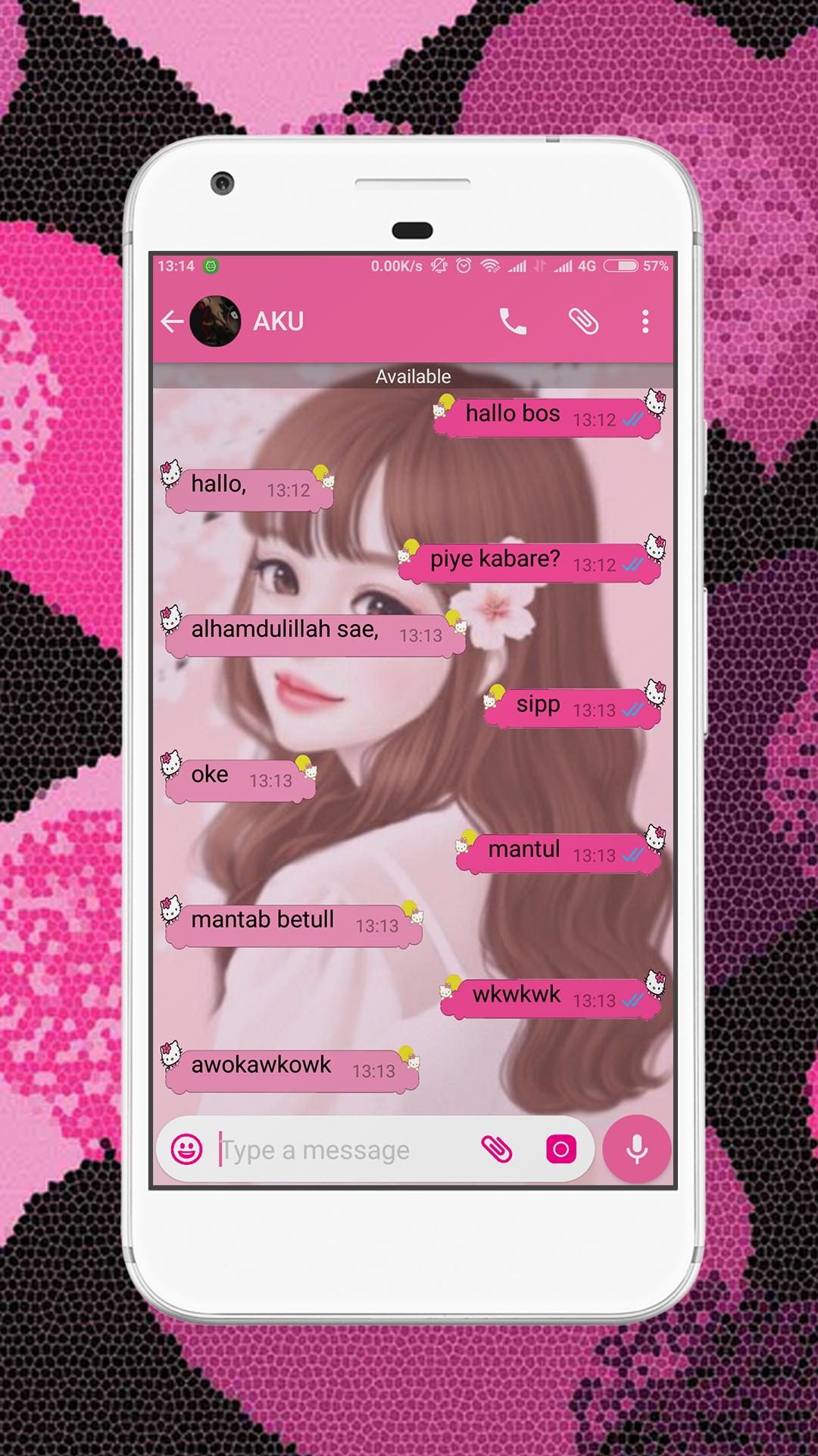 Detail Whatsapp Pink Theme Nomer 17
